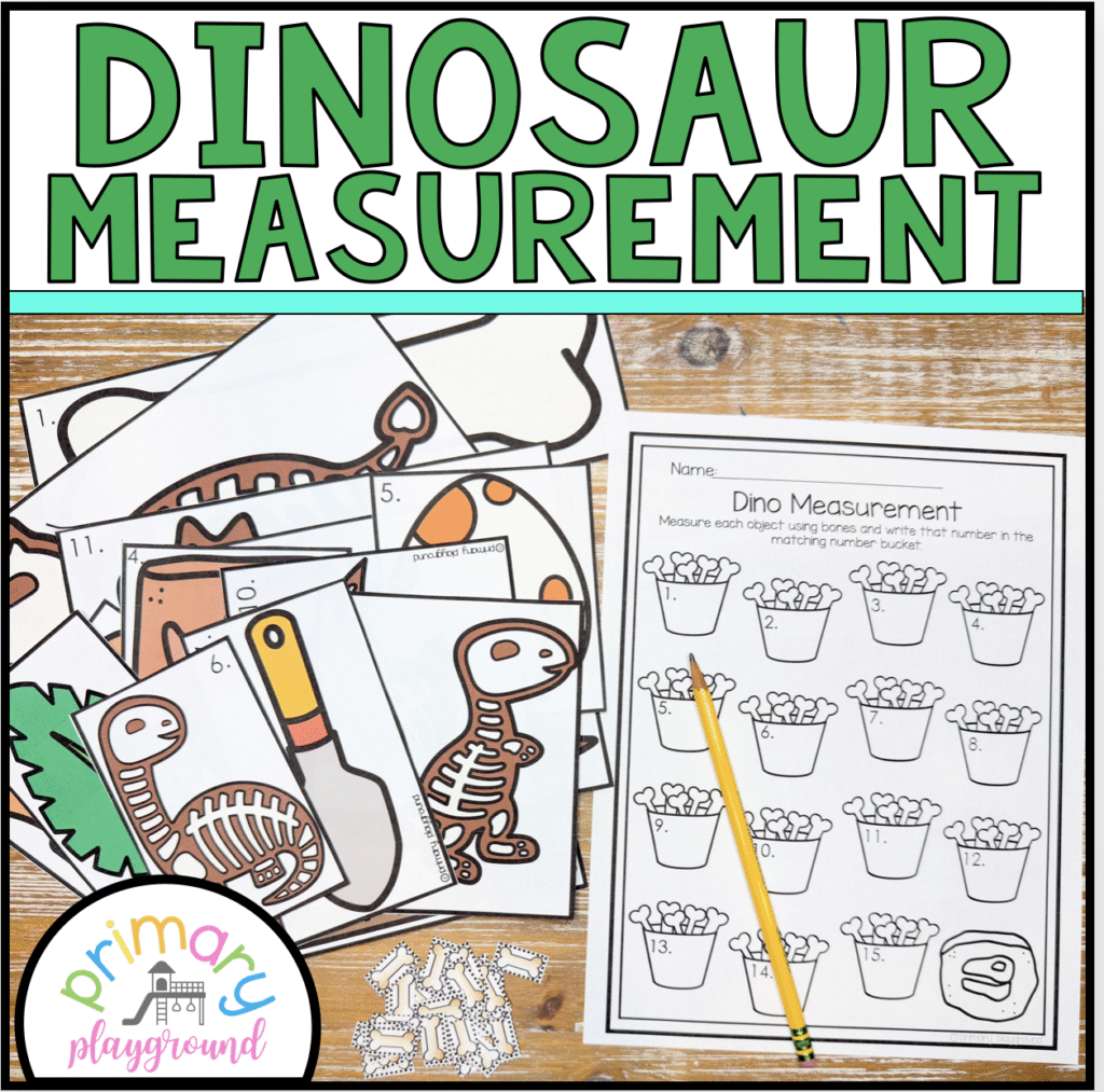 Dinosaur Non-Standard Measurement Activity | Math Center Printable ...